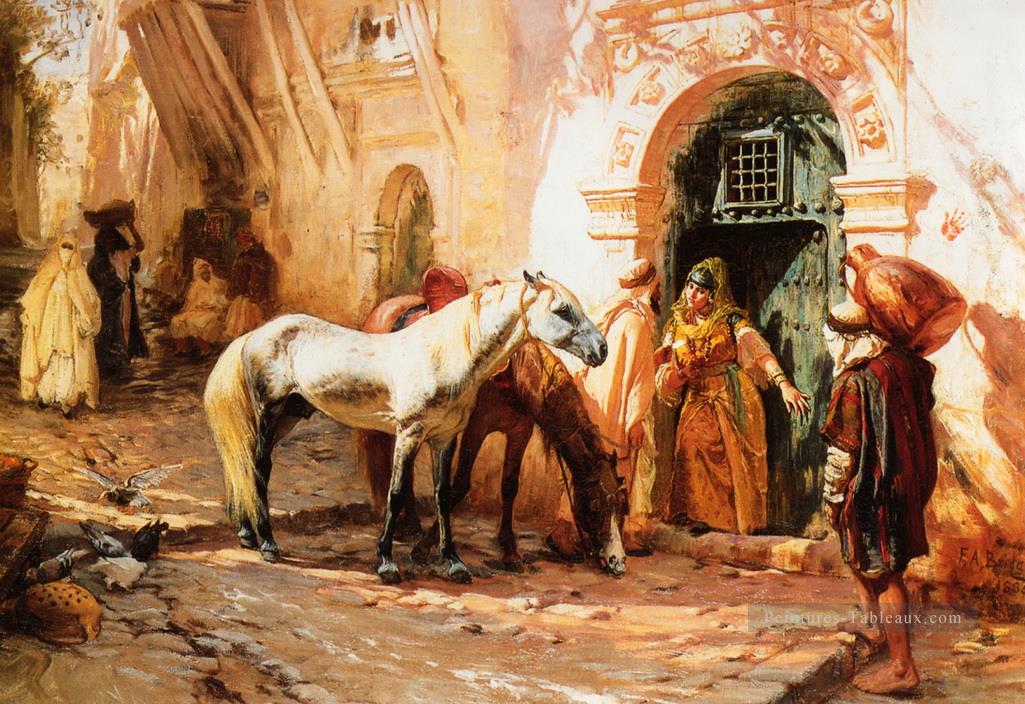 Scène au Maroc Frederick Arthur Bridgman Peintures à l'huile